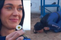 11 minit di angkasa lepas, Katy Perry sujud cium bumi
