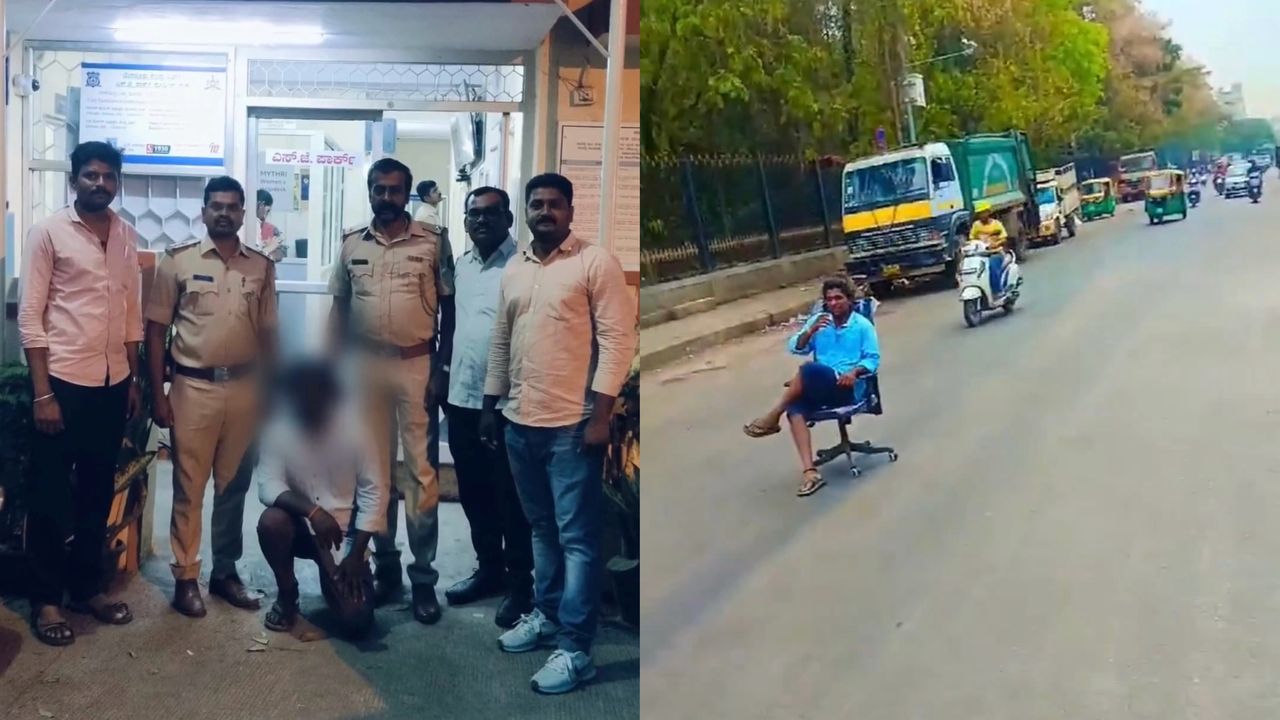 ‘Terpaling santai’, lelaki minum teh di tengah jalan