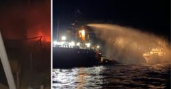 Kapal bantuan kemanusiaan ke Gaza terbakar diserang dron
