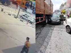 Nahas enam kenderaan akibat treler hilang kawalan di Banting