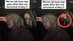 [VIDEO] Tengah nyanyi lagu galau, dua lelaki bertumbuk belakang kereta