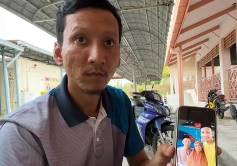 ‘Dia tersepit belakang treler’