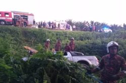 Terlanggar sewaktu memotong punca Hilux masuk gaung