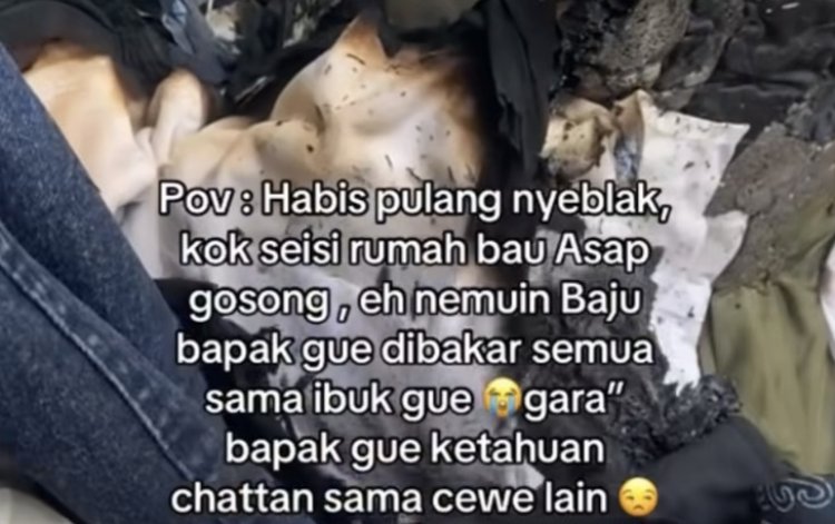 bakar baju suami