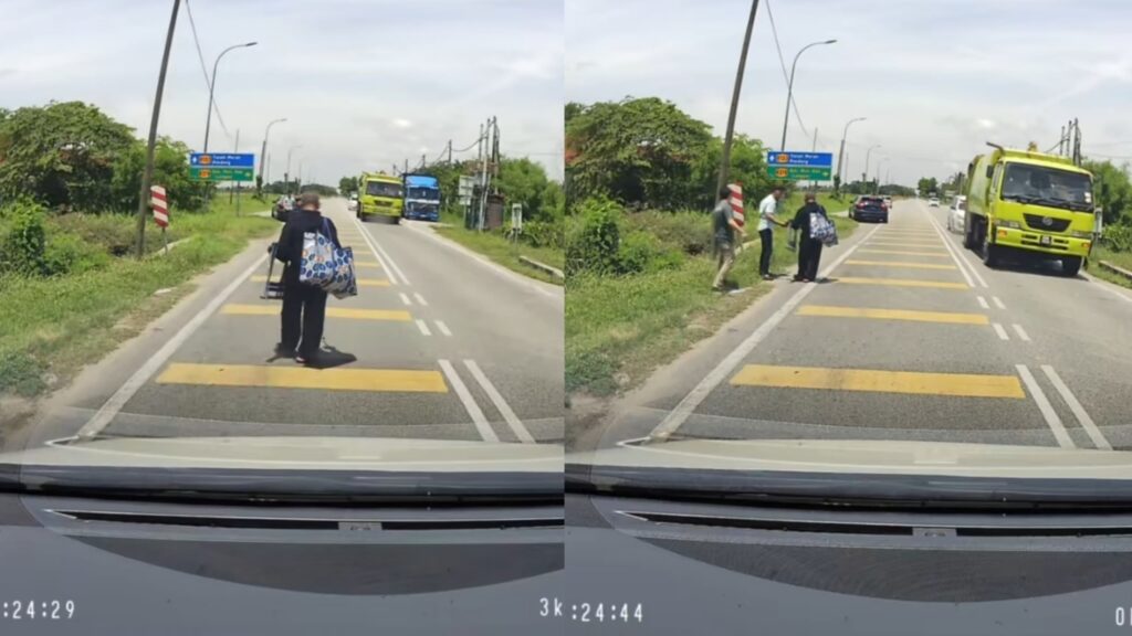‘Walau pakai kereta mahal, tetap bantu pak cik buta’