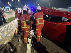 [KEMASKINI] Hilang kawalan punca 3 maut di Lebuh Raya KL-Seremban