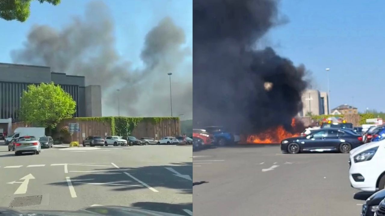 kereta terbakar