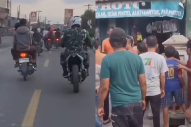Mat rempit buat kecoh, bertempiaran lari dikejar askar