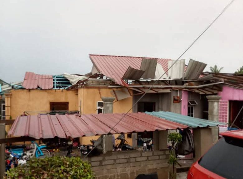 Sungai Lui dilanda ribut, 88 buah rumah rosak