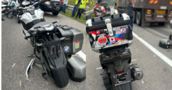 Penunggang motosikal BMW maut digilis treler
