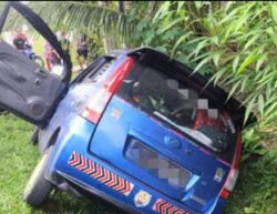 Guru lelaki maut kereta terbabas dalam parit