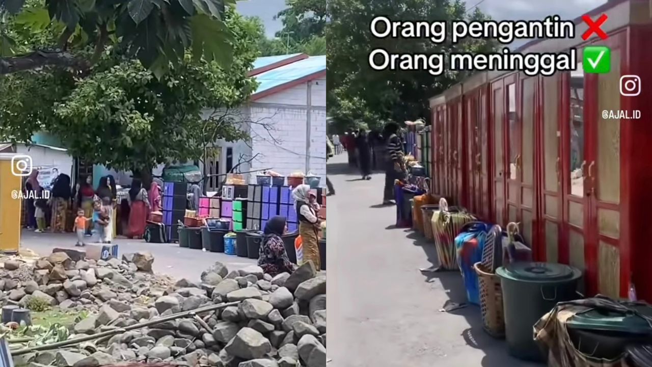 Penduduk bawa almari semasa ziarah kematian 