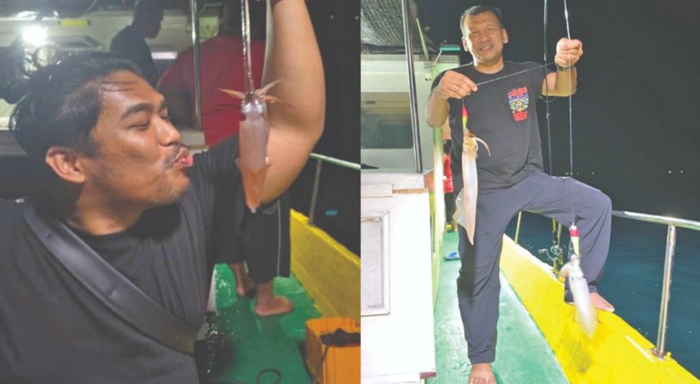 Musim mencandat sotong di Terengganu