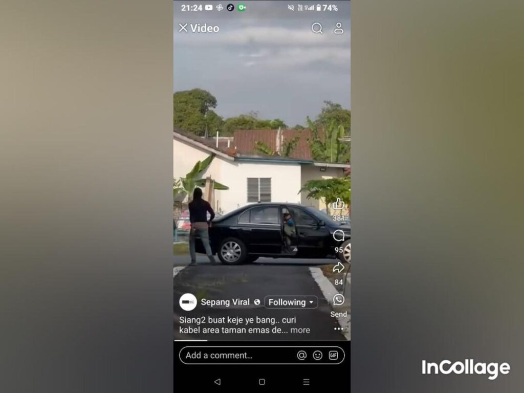 [VIDEO] Tiga lelaki diburu, kantoi curi kabel di Dengkil