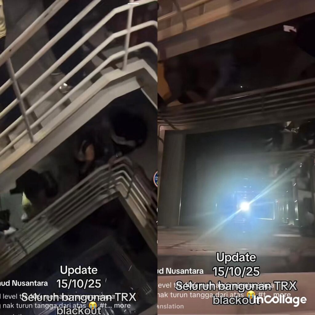 [VIDEO] Tangga kecemasan ‘sesak’, TRX bergelap