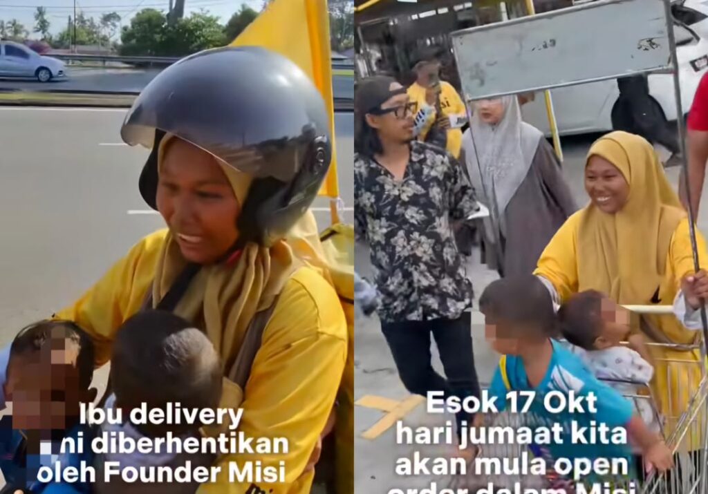 [VIDEO] Rider wanita bonceng tiga anak diberhentikan kerja