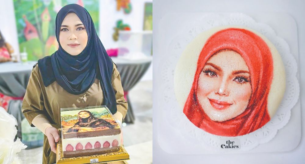 Kek jadi kanvas lukisan realistik