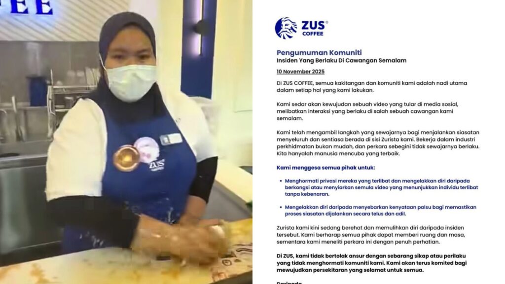 Zus Coffee tidak pecat pekerja, masih siasat insiden tular