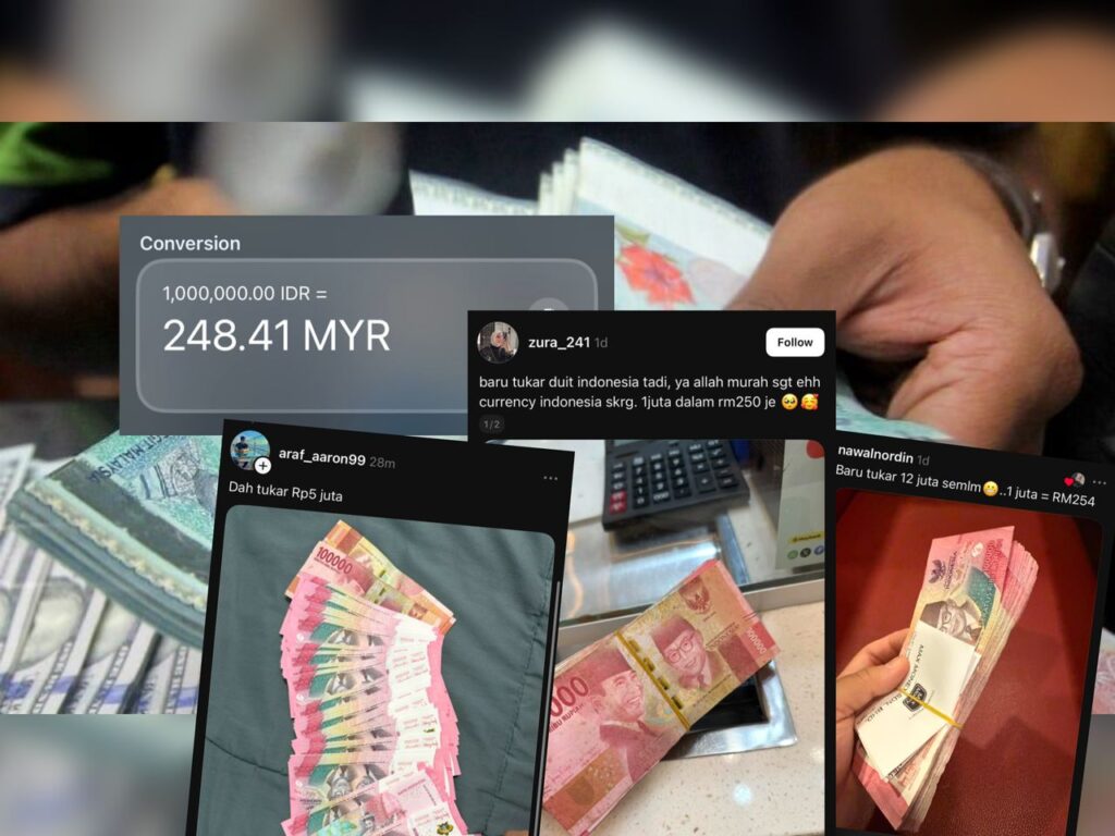 Ringgit naik, ramai serbu tukar duit nak bercuti ke Indonesia