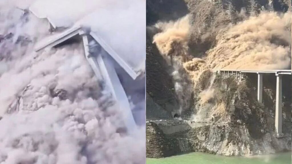 Jambatan runtuh ‘lenyap’ dalam serpihan debu