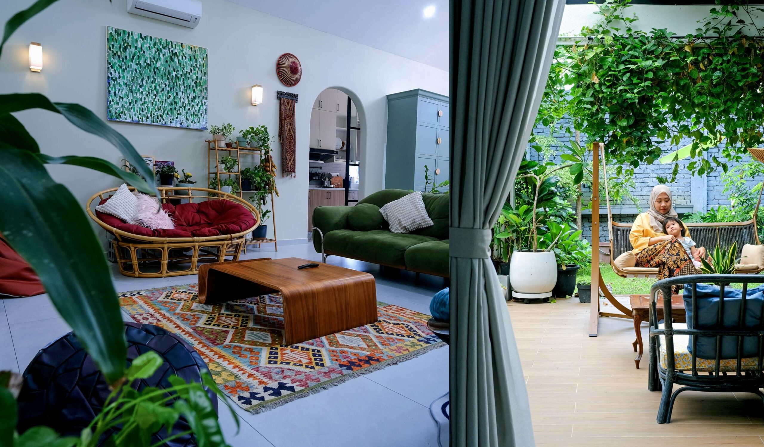 Eklektik ‘syurga hijau’ dalam kediaman