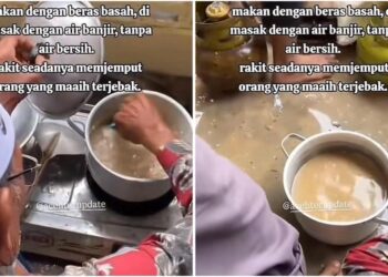 Masak nasi pakai air banjir