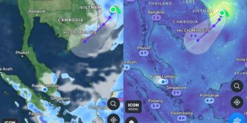 Ribut tropika di Vietnam tidak sampai Malaysia