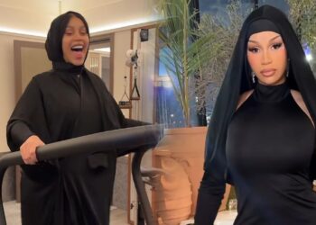 Cardi B bertudung, bersenam atas ‘threadmill’ di Arab Saudi