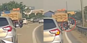 [VIDEO] Pemandu lori ditahan hampir ragut nyawa ‘rider’