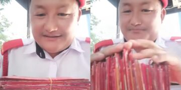 [VIDEO] Mahu jadi guard lepas tengok ‘secekak’ angpau