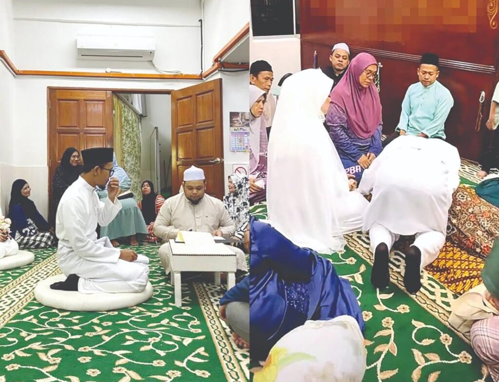 Anak nikah depan jenazah ibu