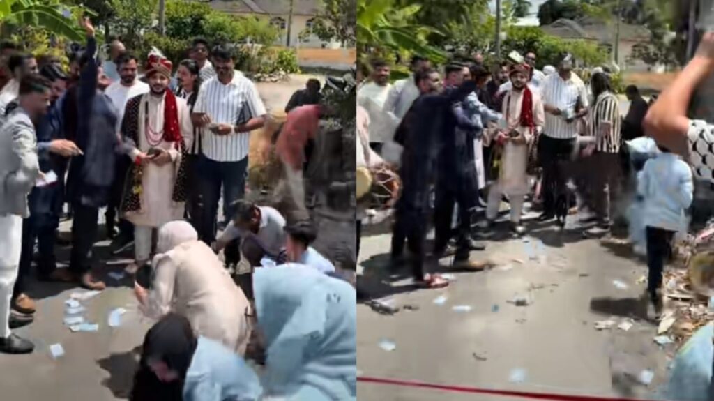 Majlis kahwin ‘lain macam’ rakan pengantin tabur RM1