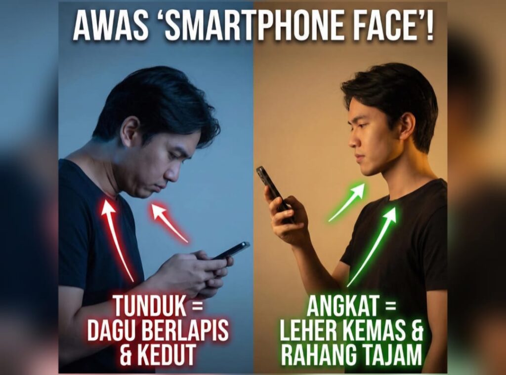 Kalau tak nak berkedut, berlipat, angkat tinggi sikit!