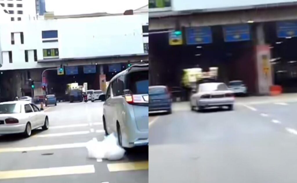 [VIDEO] ‘Dah baling, pandai pecut kereta’