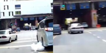 [VIDEO] ‘Dah baling, pandai pecut kereta’