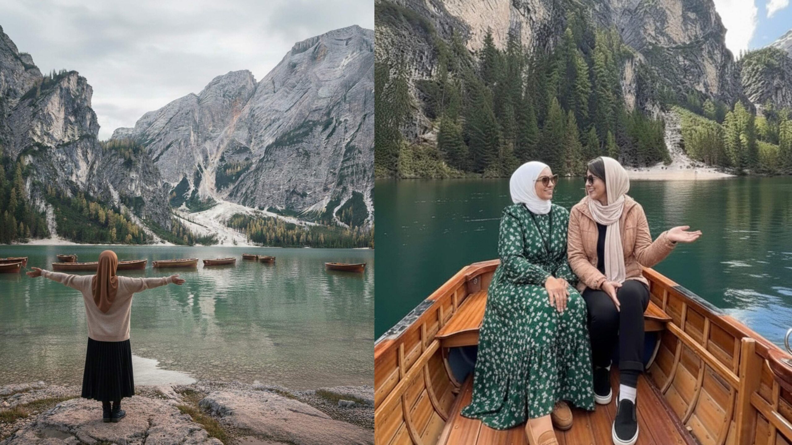 Panorama tasik Dolomites bak gambar ‘wallpaper’