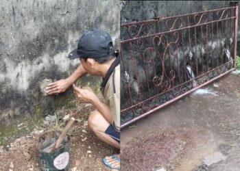 Buang sisa kumbahan di tanah kubur