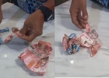 Siapa punya wang bertaburan tengah jalan?