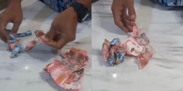 Siapa punya wang bertaburan tengah jalan?