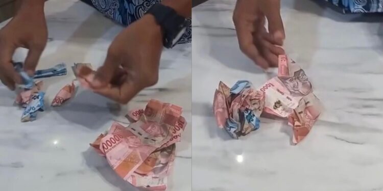 Siapa punya wang bertaburan tengah jalan?