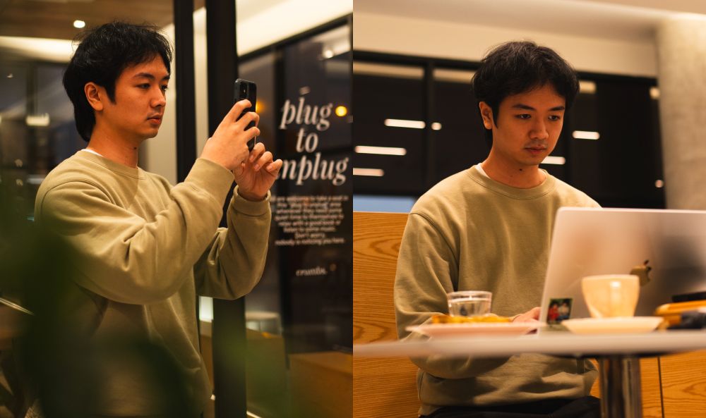 Isaac aktif ulas kafe untuk bekerja