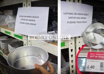 Kecoh sos plum habis stok, loyang berlubang