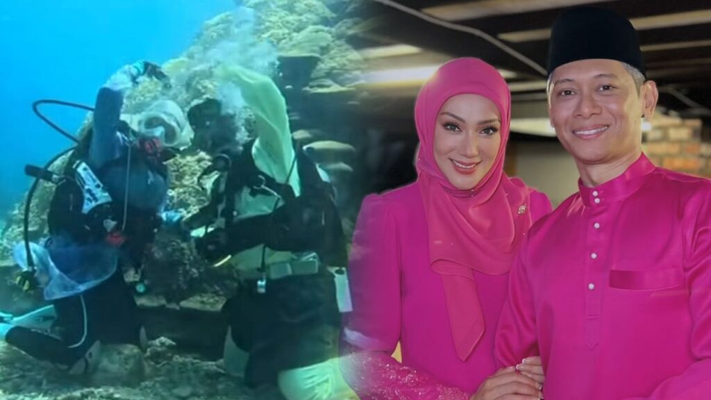 Lain macam! Erra, suami salam raya di dasar laut