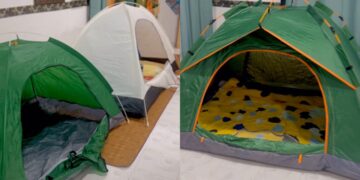 [VIDEO] Bilik tak cukup, adik-beradik ‘berkampung’ dalam khemah