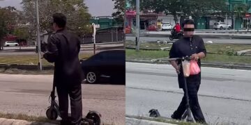 [VIDEO] Jalan sesak pun masih sempat ambil ‘order’