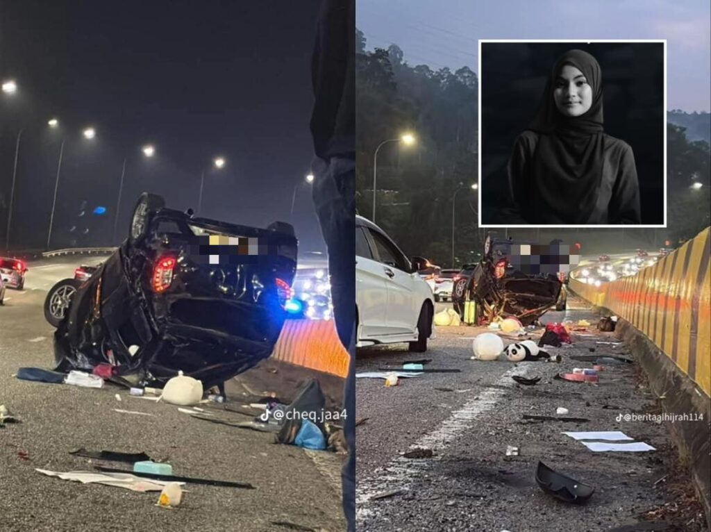 Pelajar USIM Tahun 1 maut tercampak dari kereta, dua lagi cedera