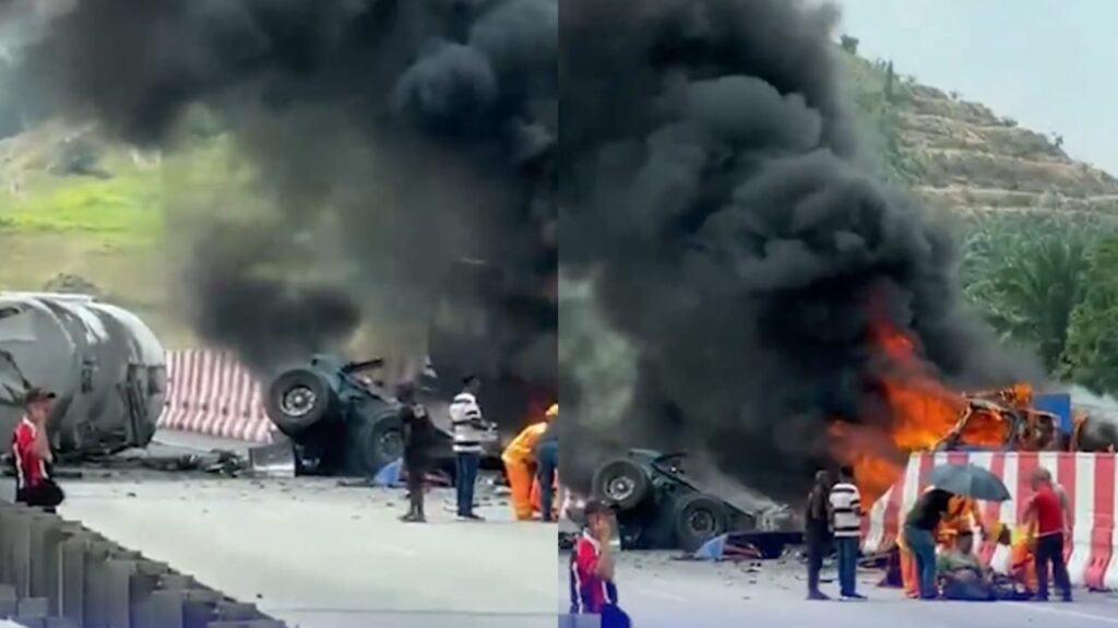 [VIDEO] Laluan Sedenak Ke Kulai ditutup, sesak lebih 10km