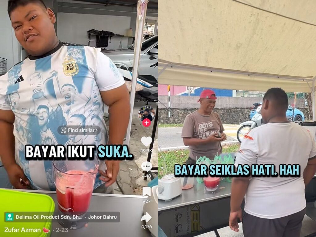 [VIDEO] Remaja disleksia jual air tembikai, bayar seikhlas hati