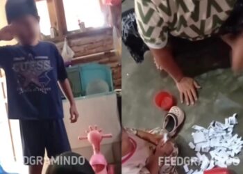 Budak menangis, wang dalam tabung ditukar kertas 