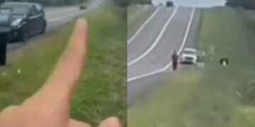 [VIDEO] Objek tajam ditabur atas jalan akibatkan tayar kenderaan meletup, terbabas